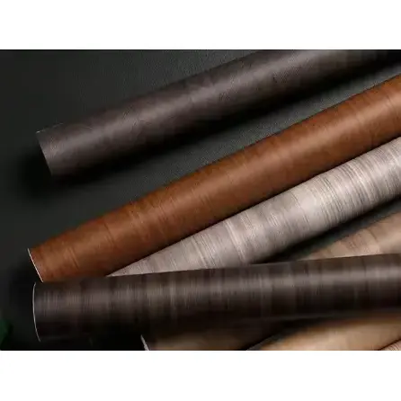 Կահույքի փայլաթիթեղներ Roll Wood Grain Decorative PVC ֆիլմեր