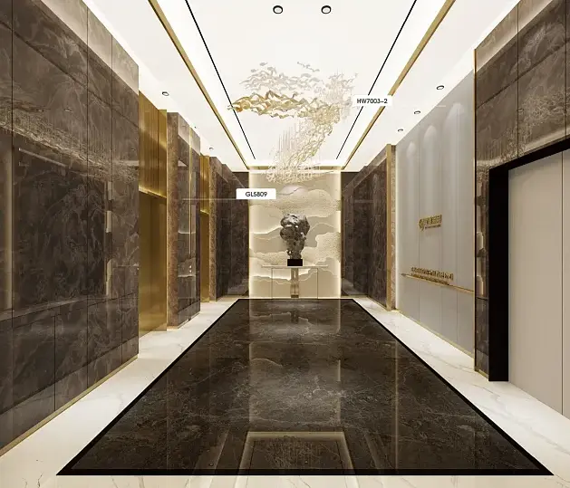 Մարմարե ոչ ինքնասոսնձվող PVC / PET ֆիլմ