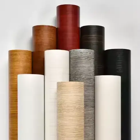 Vaclume Press Wood Grain PVC Heat Shrink Film